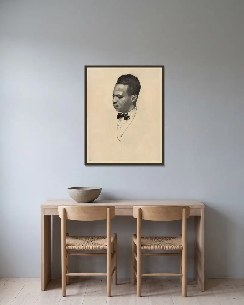 Countee Cullen, 1925 – Nr. 2 von Winold Reiss gerahmt an einer Wand