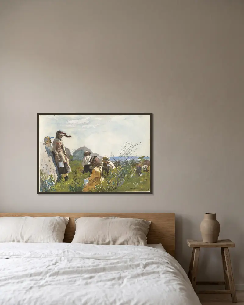 Sběračky bobulí, Winslow Homer v rámu na stěně