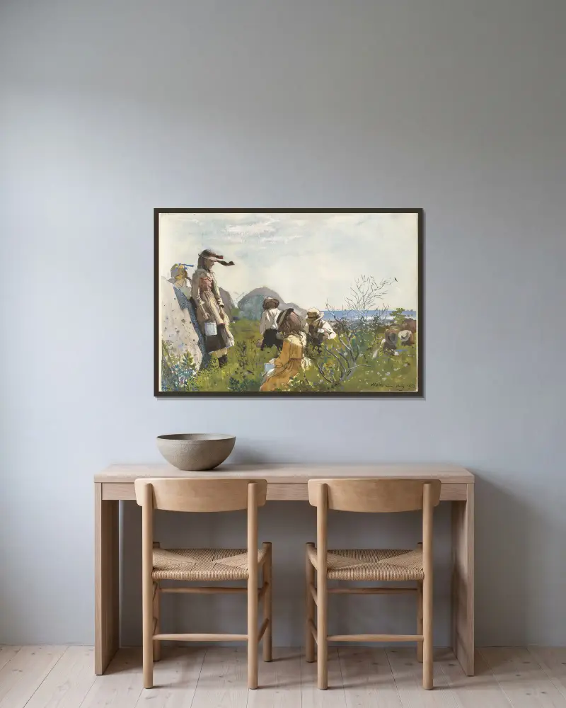 Sběračky bobulí, Winslow Homer v rámu na stěně
