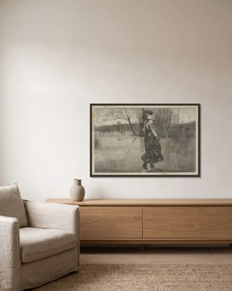 Cutting a Figure von Winslow Homer gerahmt an einer Wand