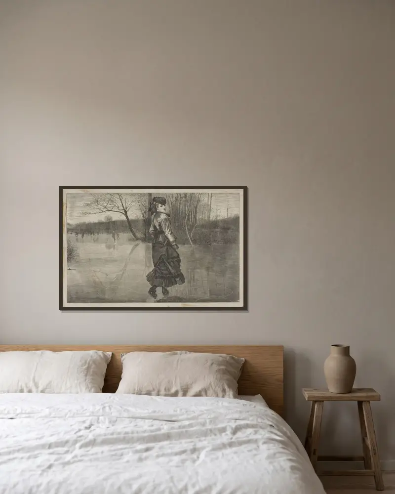 Cutting a Figure von Winslow Homer gerahmt an einer Wand