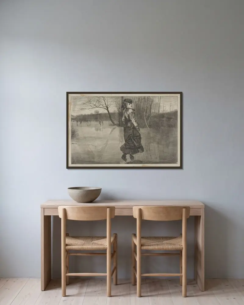 Cutting a Figure von Winslow Homer gerahmt an einer Wand