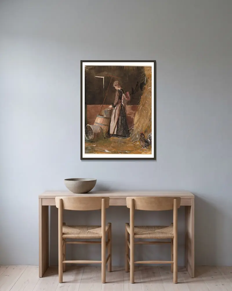 Frische Eier von Winslow Homer gerahmt an einer Wand