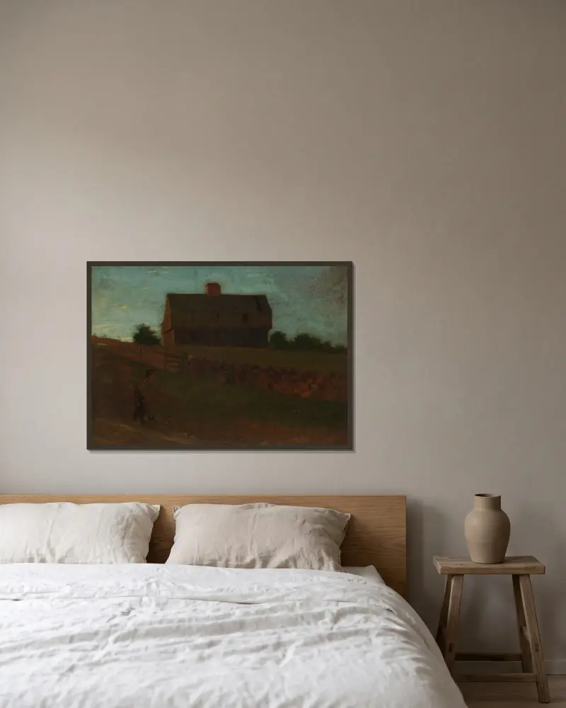 Garrison House, York, Maine av Winslow Homer inramad på en vägg