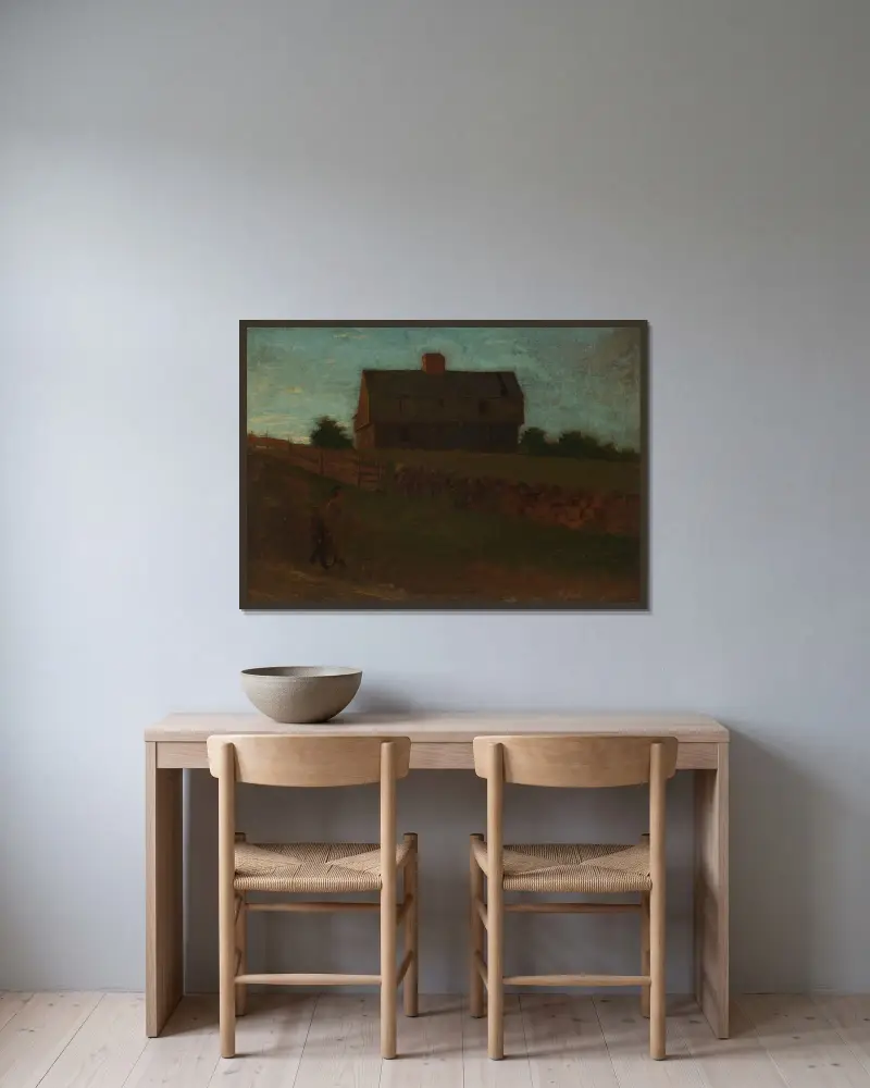 Garrison House, York, Maine av Winslow Homer inramad på en vägg