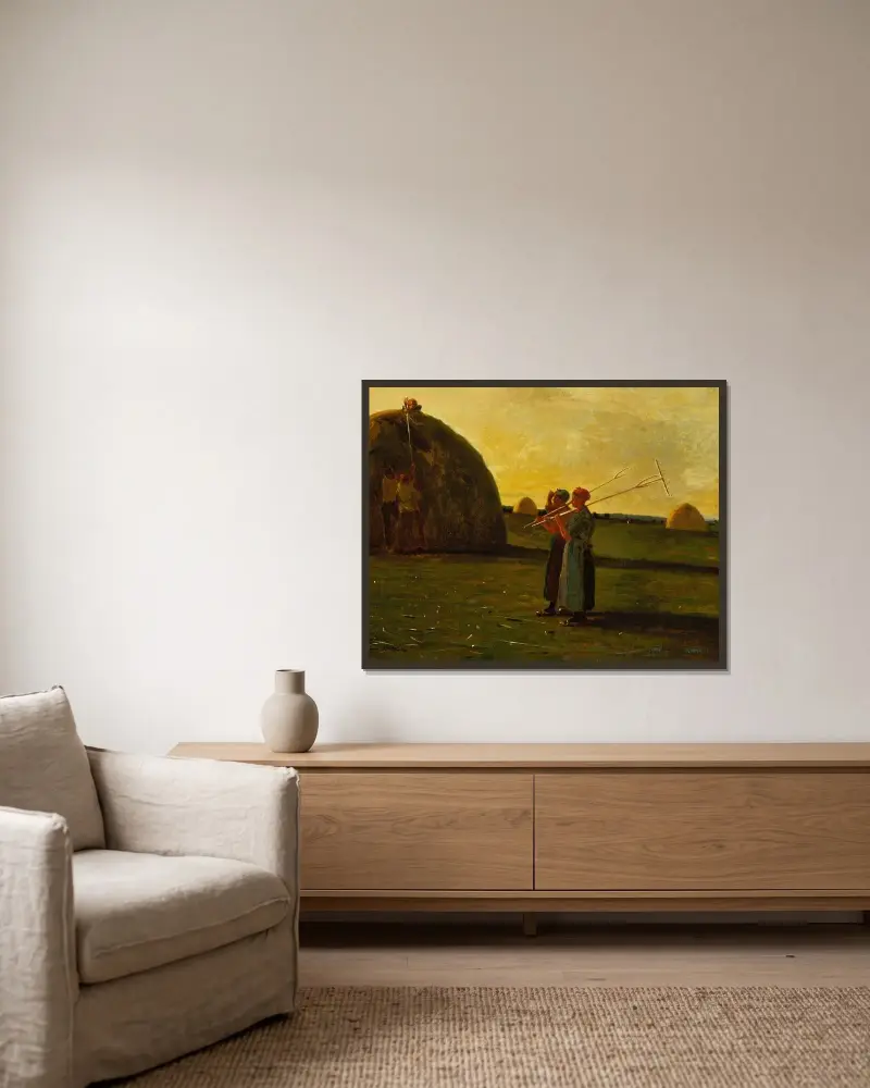 Sběrači sena, Winslow Homer v rámu na stěně