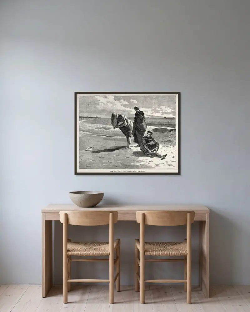 Hochwasser von Winslow Homer gerahmt an einer Wand