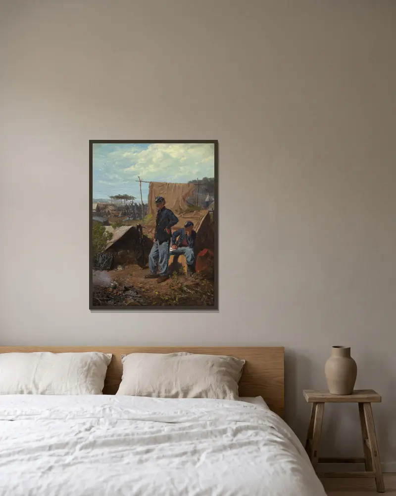 Home,Sweet Home av Winslow Homer inramad på en vägg