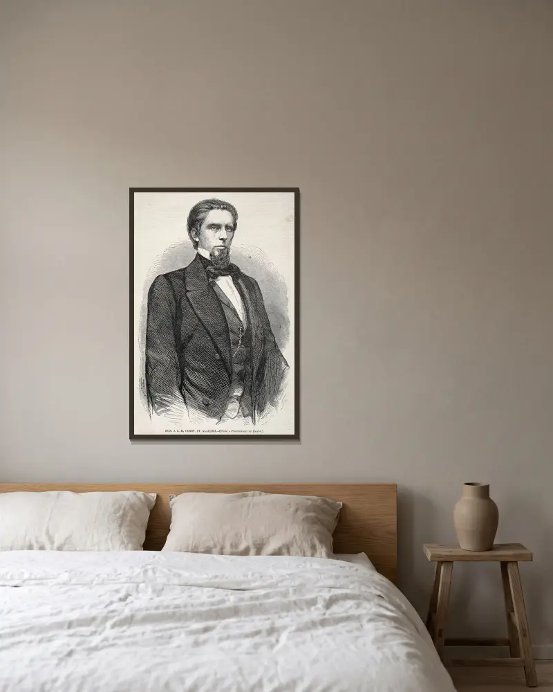Hon. J. L. M. Curry of Alabama av Winslow Homer inramad på en vägg