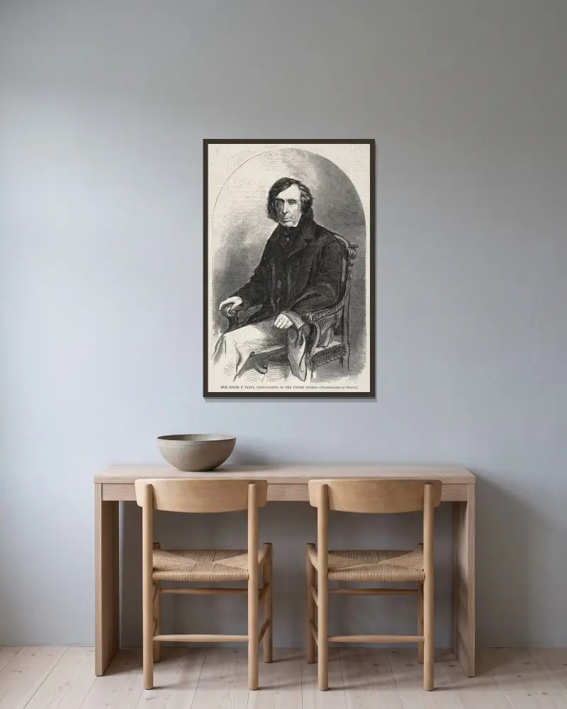 Hon. Roger B. Taney, Chief Justice of the United States av Winslow Homer inramad på en vägg