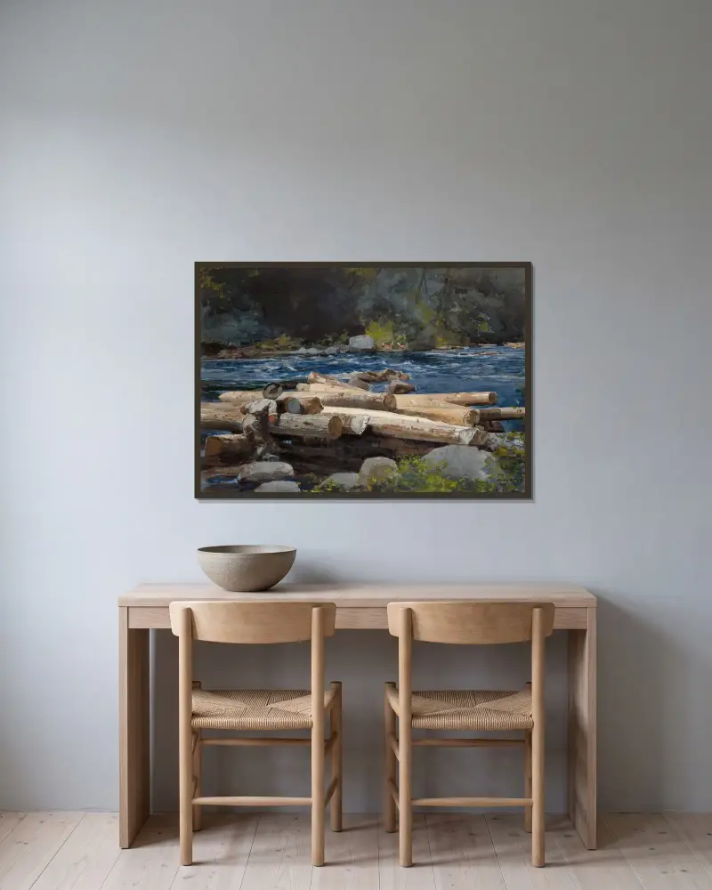Rzeka Hudson, Winslow Homer w ramie na ścianie