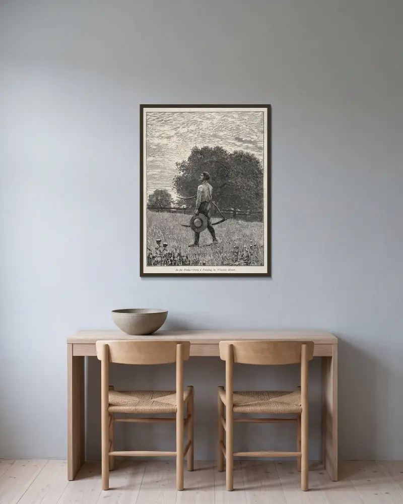 Na polach, Winslow Homer w ramie na ścianie