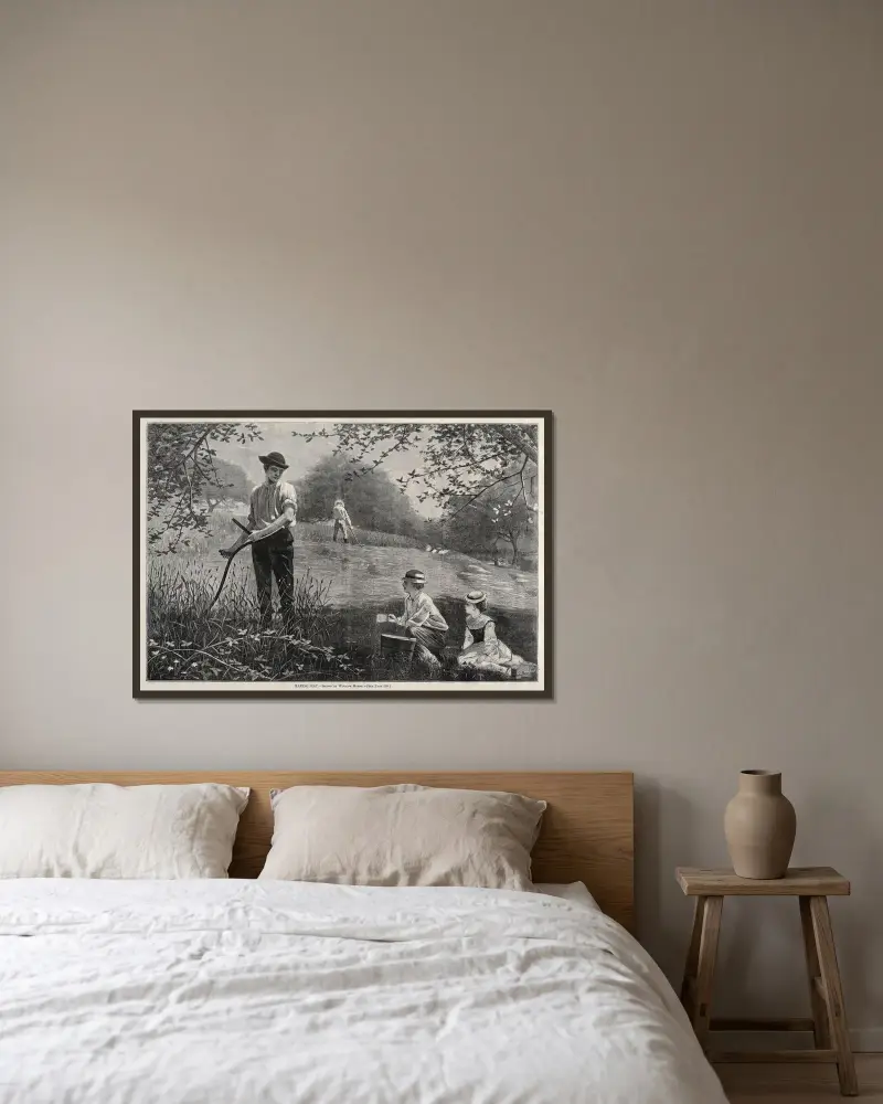 Senožitba, Winslow Homer v rámu na stěně