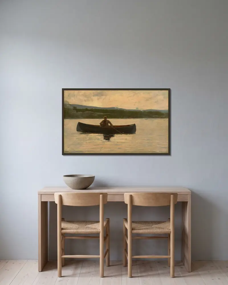 Hra na ryby, Winslow Homer v rámu na stěně