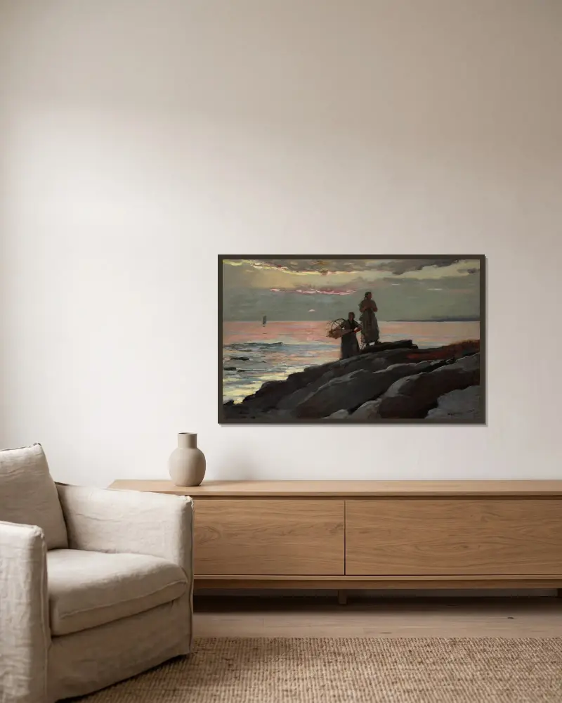 Saco Bay, Winslow Homer w ramie na ścianie