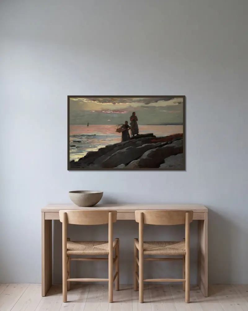 Saco Bay, Winslow Homer w ramie na ścianie