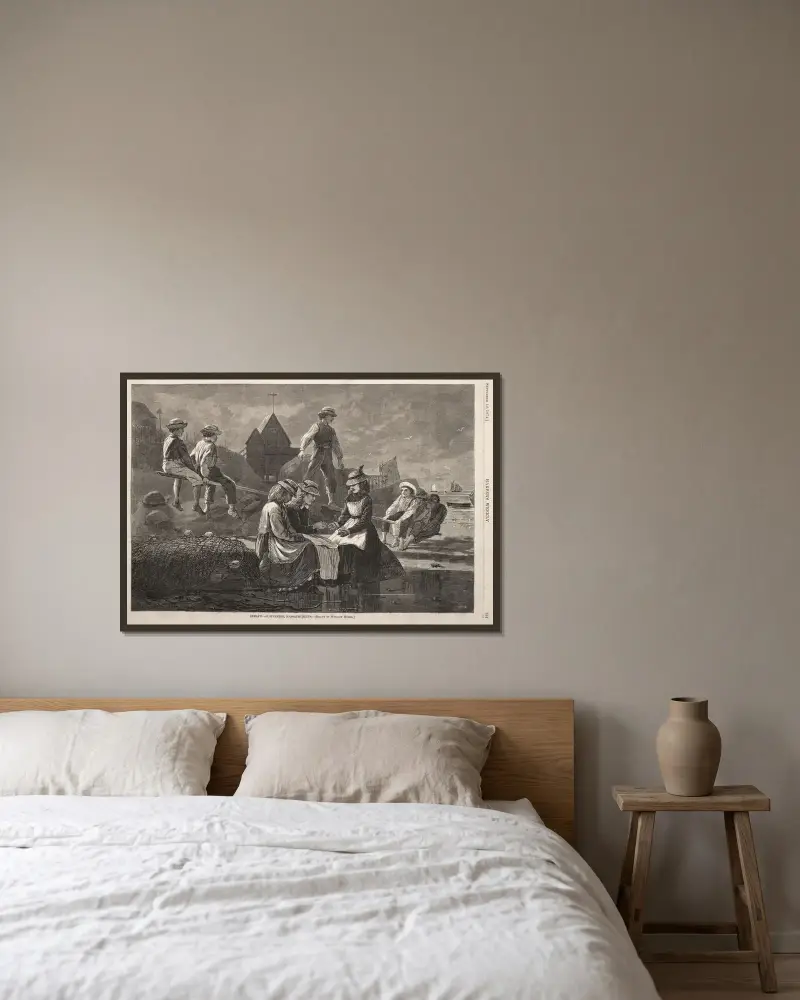 See Saw – Gloucester, Massachusetts av Winslow Homer inramad på en vägg