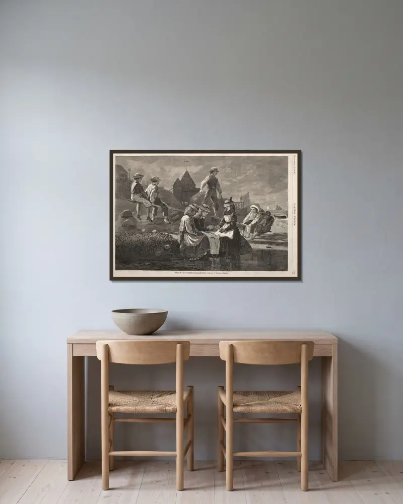 See Saw – Gloucester, Massachusetts av Winslow Homer inramad på en vägg