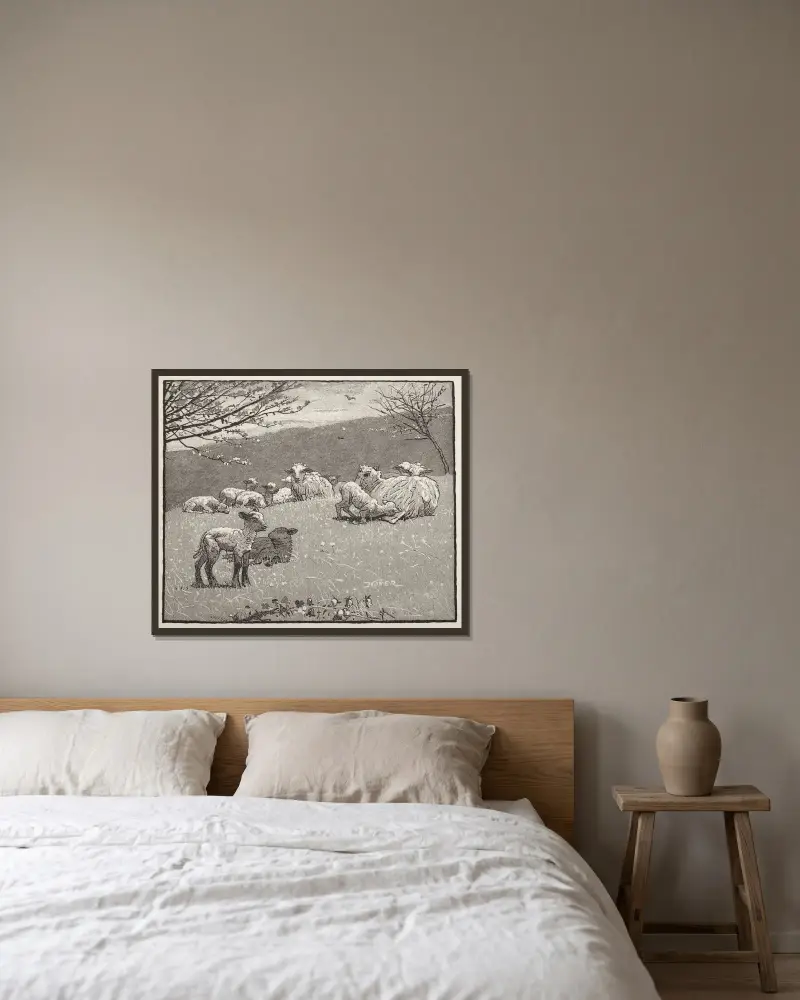Jarní jehně, Winslow Homer v rámu na stěně