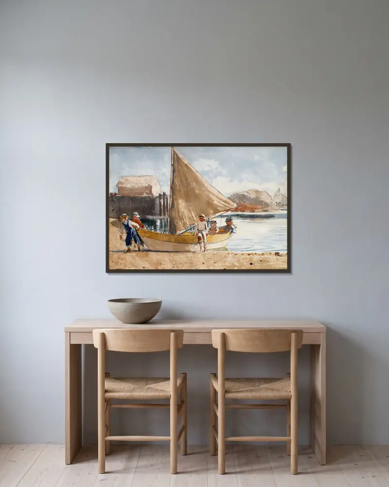 Letní čas, Winslow Homer v rámu na stěně