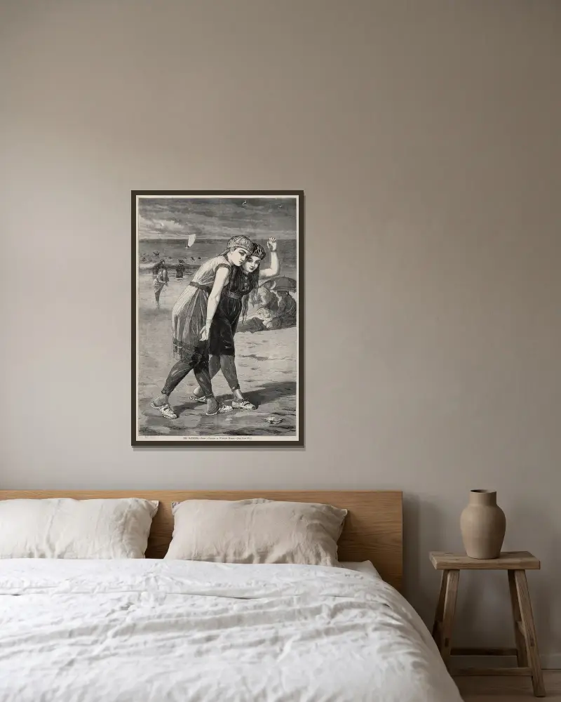 Die Badenden von Winslow Homer gerahmt an einer Wand