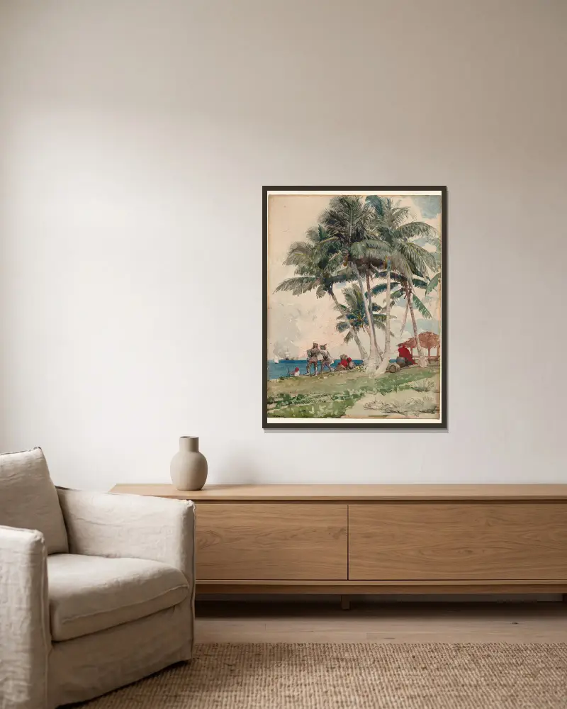 Die Freibeuter von Winslow Homer gerahmt an einer Wand