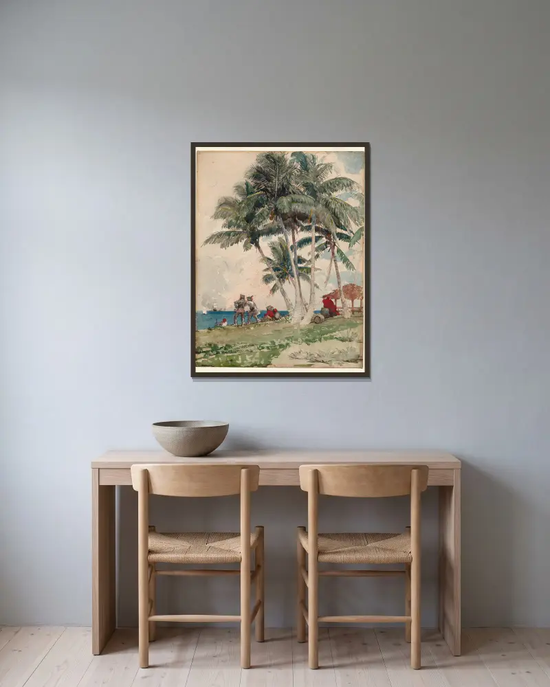 Die Freibeuter von Winslow Homer gerahmt an einer Wand