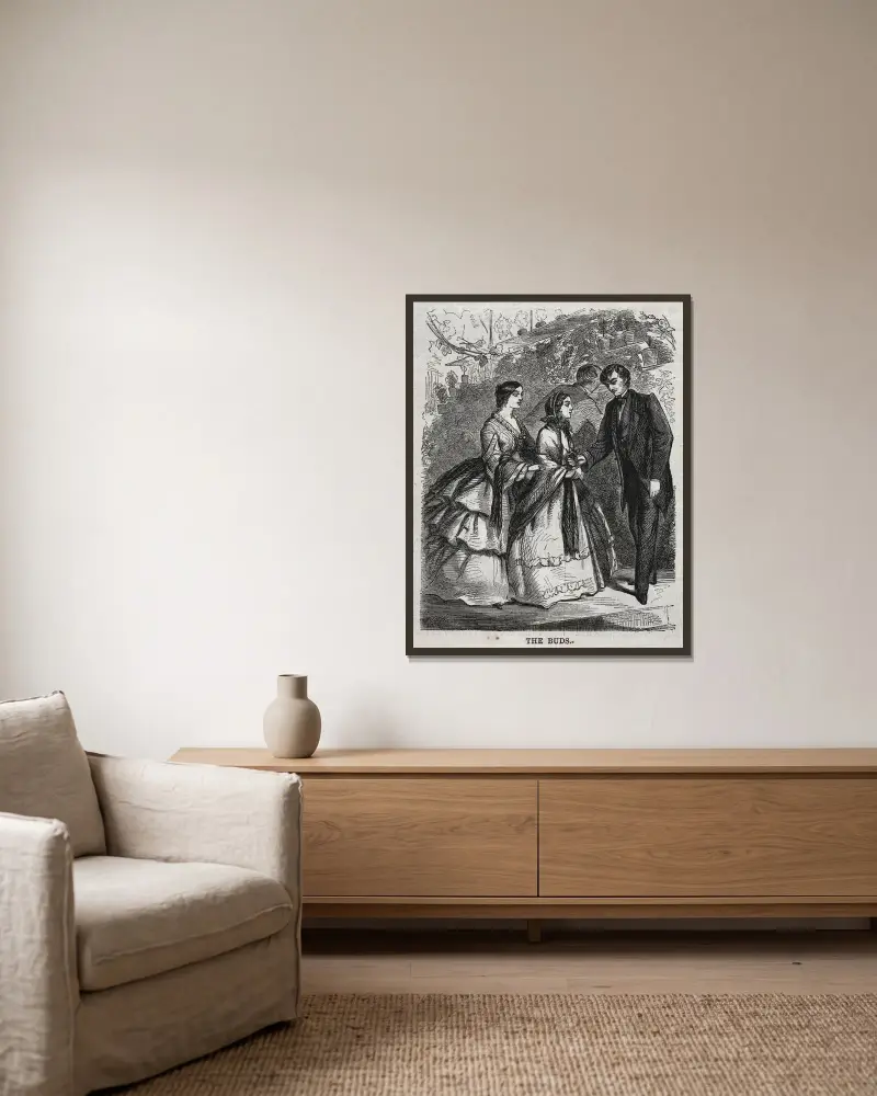 Pąki, Winslow Homer w ramie na ścianie