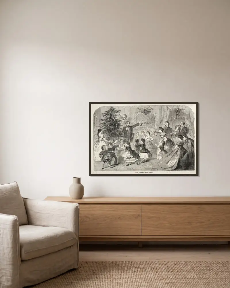 Choinka, Winslow Homer w ramie na ścianie