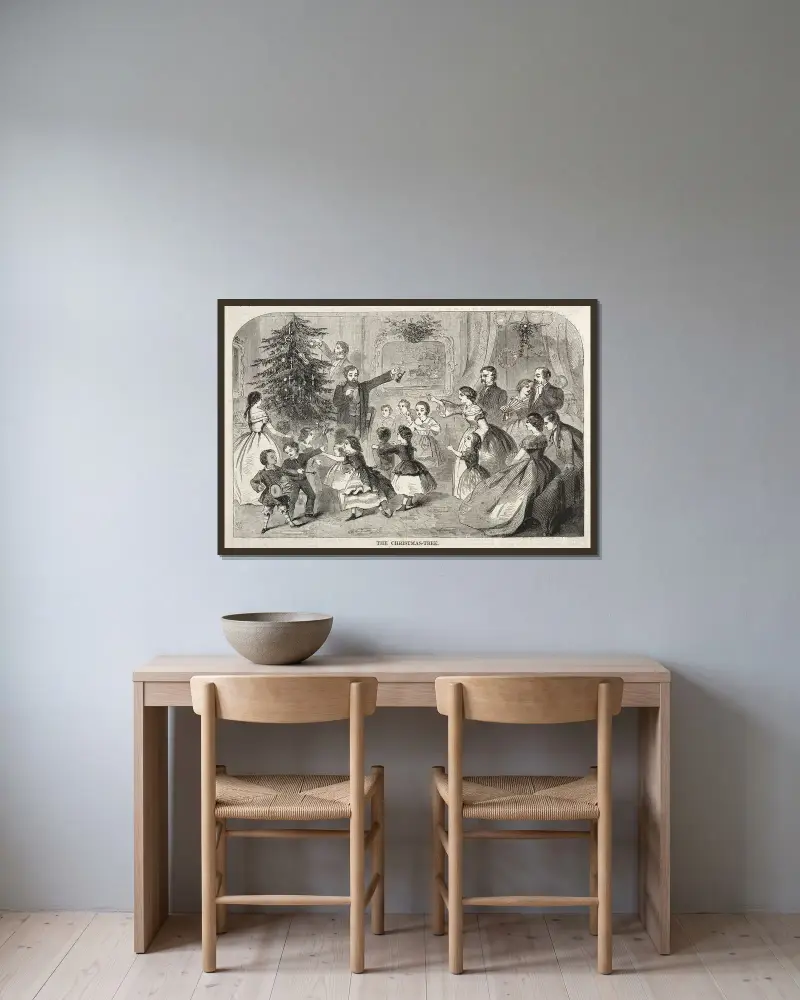 Choinka, Winslow Homer w ramie na ścianie