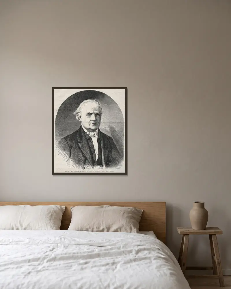 The Late Rev. Dr. Murray av Winslow Homer inramad på en vägg