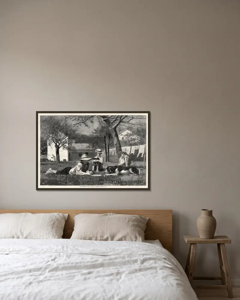 Południowy odpoczynek, Winslow Homer w ramie na ścianie