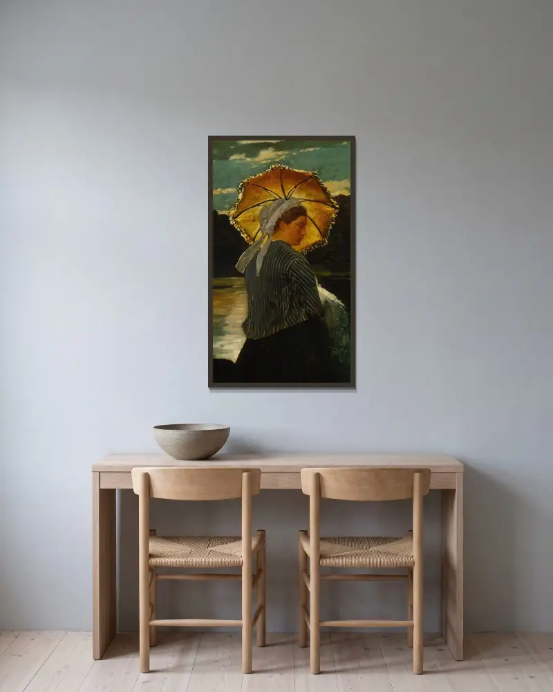 Die Krankenschwester von Winslow Homer gerahmt an einer Wand
