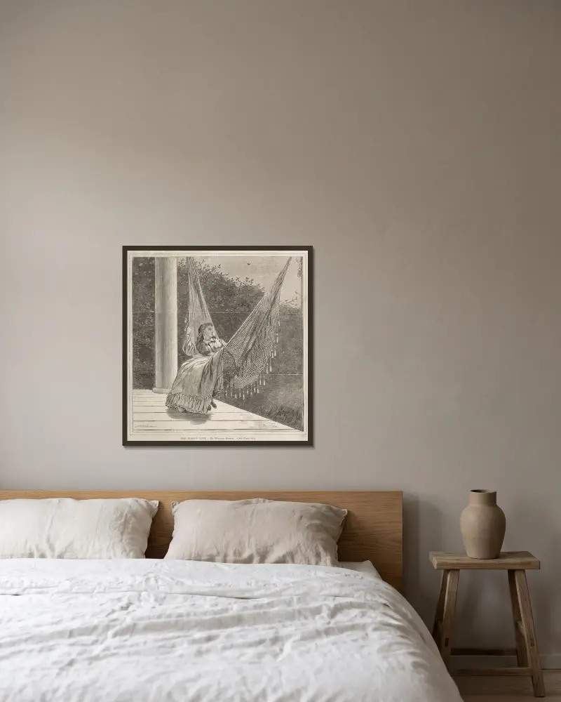 Pěvcovo znění, Winslow Homer v rámu na stěně