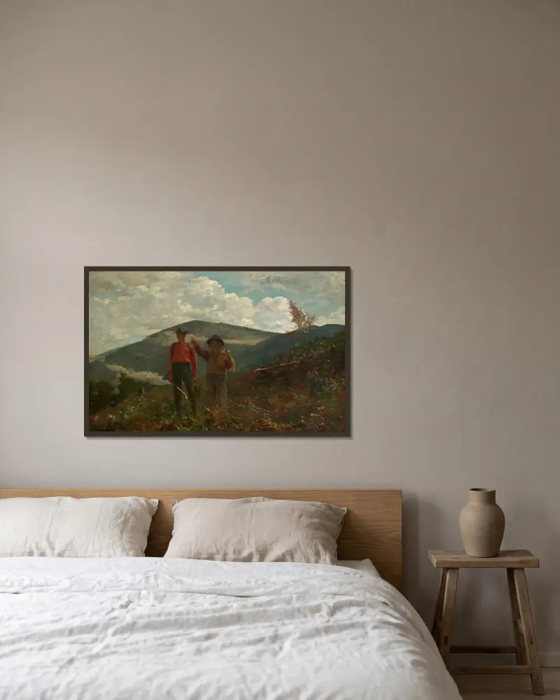 Dva průvodci, Winslow Homer v rámu na stěně
