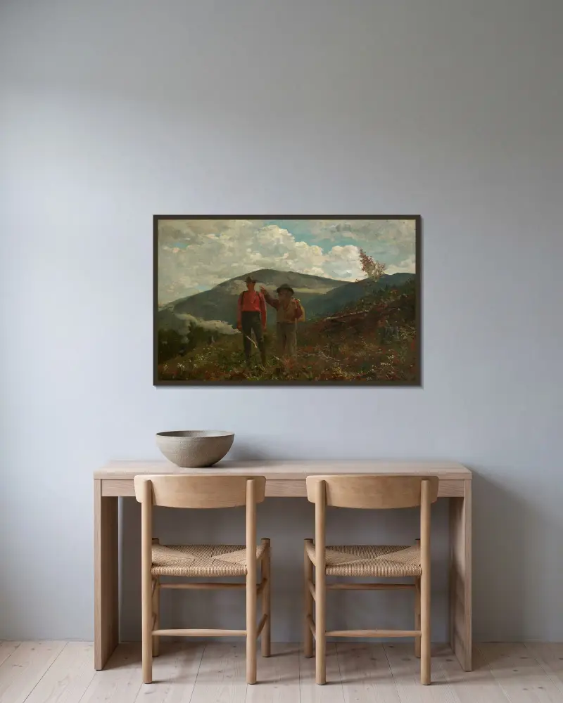 Dva průvodci, Winslow Homer v rámu na stěně