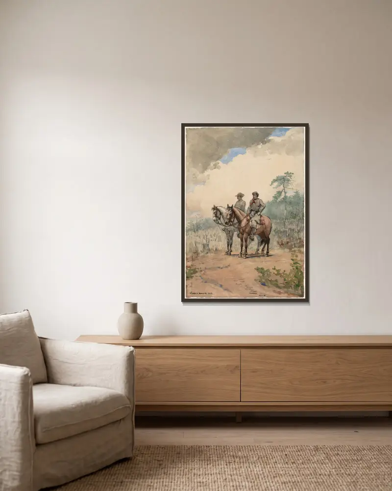 Dva zvědové, Winslow Homer v rámu na stěně