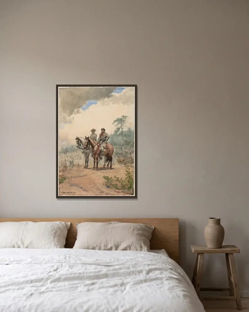 Dva zvědové, Winslow Homer v rámu na stěně