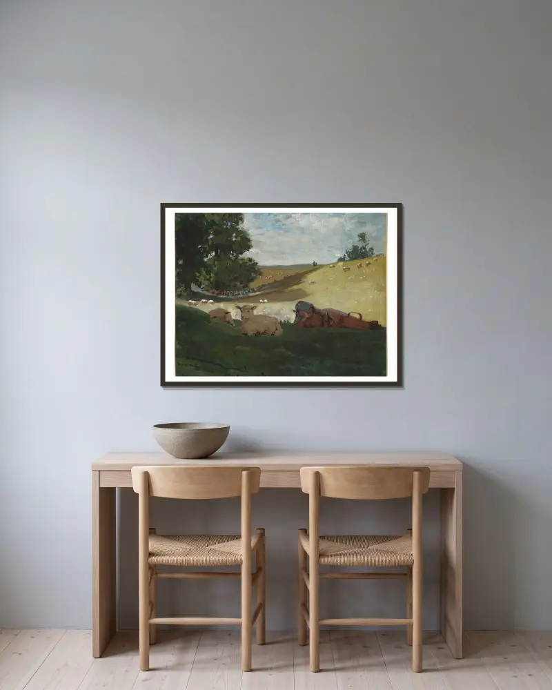 Ciepłe popołudnie, Winslow Homer w ramie na ścianie