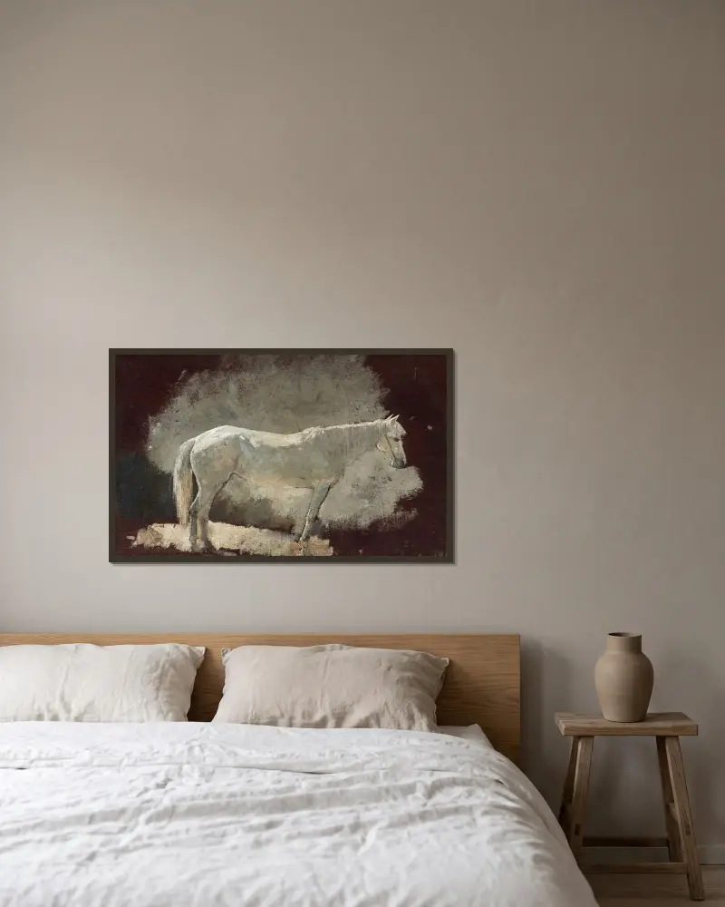 Bílá klisna, Winslow Homer v rámu na stěně