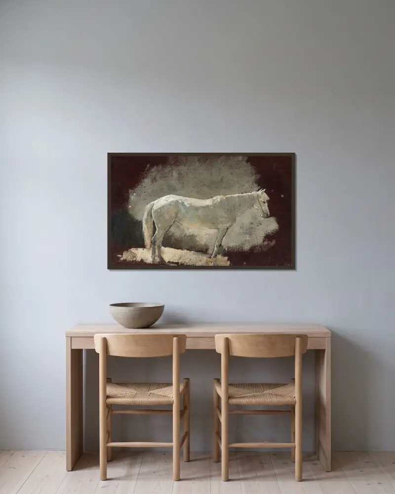 Bílá klisna, Winslow Homer v rámu na stěně