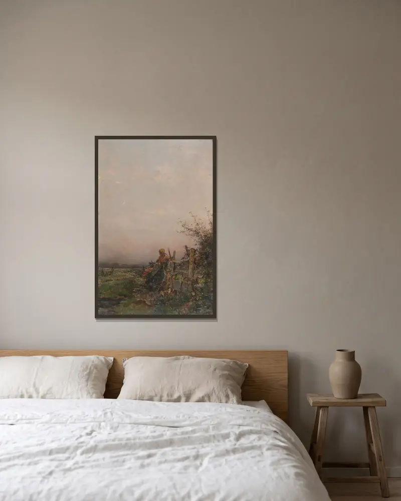 Dämmerung von Olga Wisinger-Florian gerahmt an einer Wand