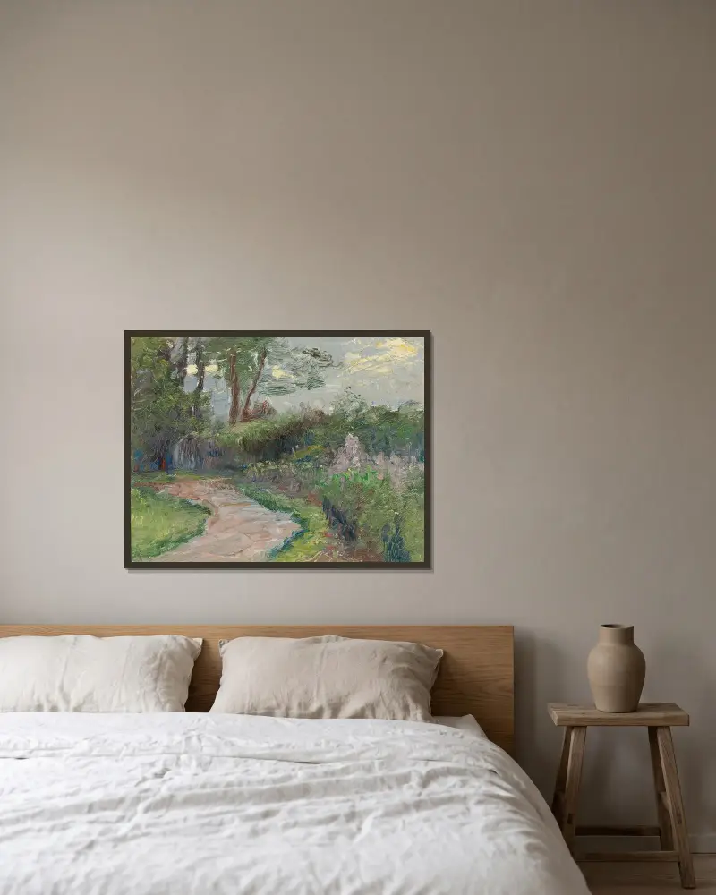 Weg im Park von Olga Wisinger-Florian gerahmt an einer Wand