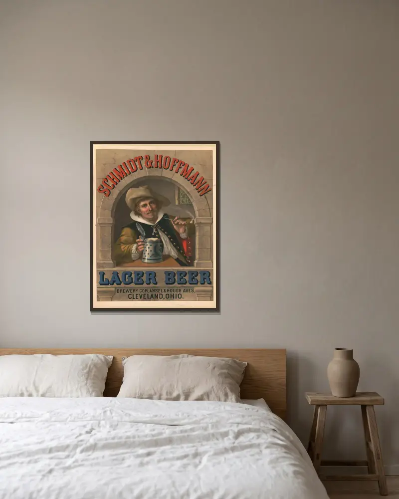 Schmidt & Hoffmann Lagerbier, 1880 – Nr. 1 von Wittemann Bros. gerahmt an einer Wand