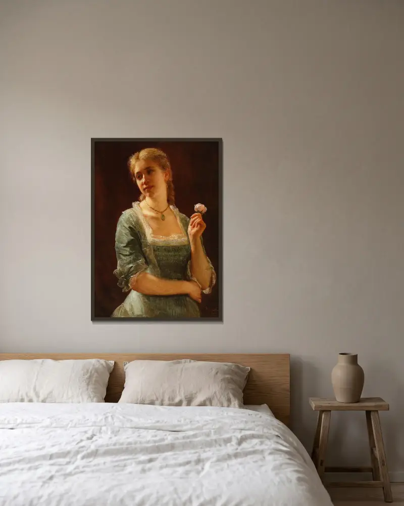 Porträt von Jadwiga Strachocka geb. Szpet von Wojciech Gerson gerahmt an einer Wand