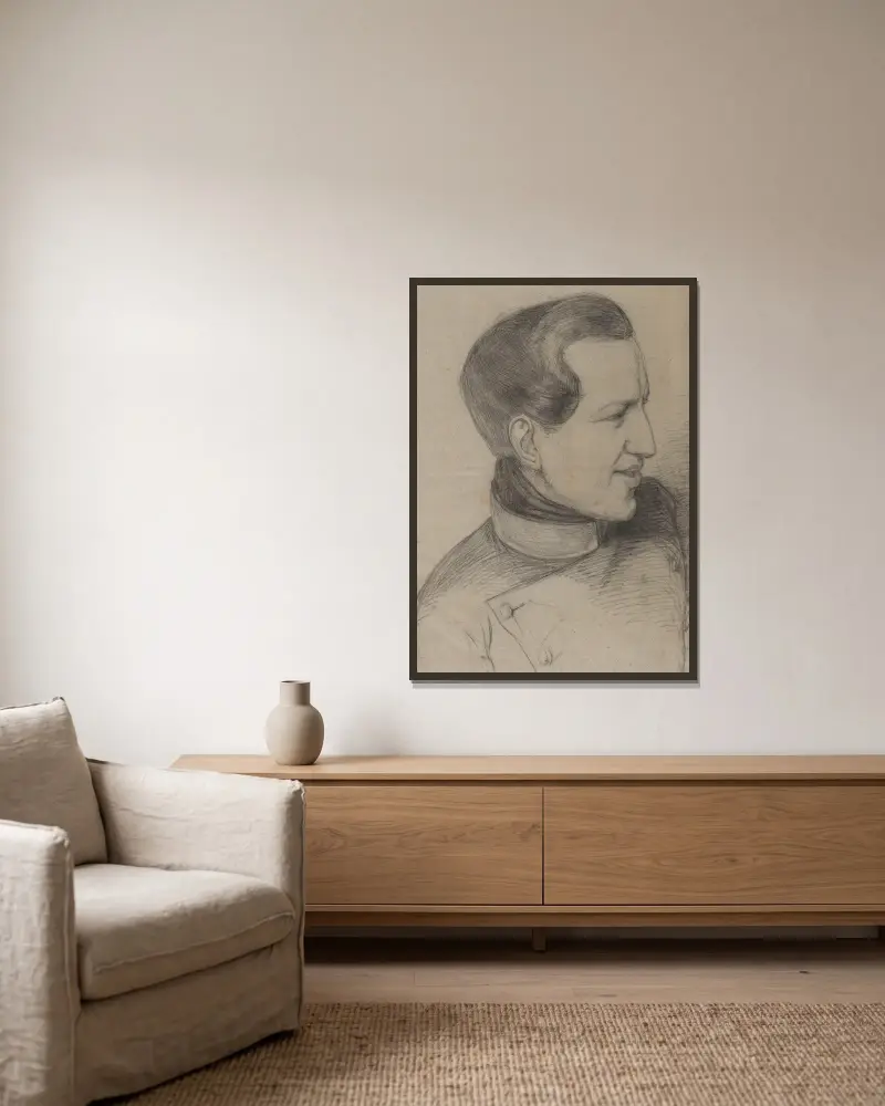 Portrait of Stefan Kokular av Wojciech Gerson inramad på en vägg