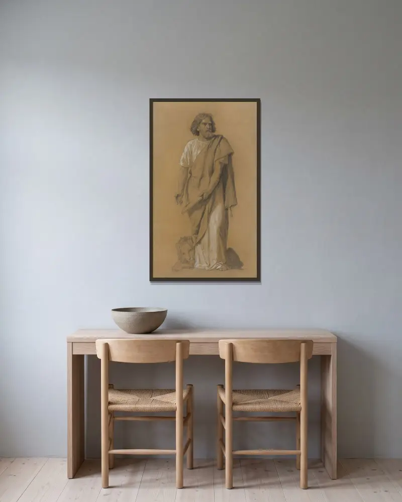 Der Evangelist Markus von Wojciech Gerson gerahmt an einer Wand