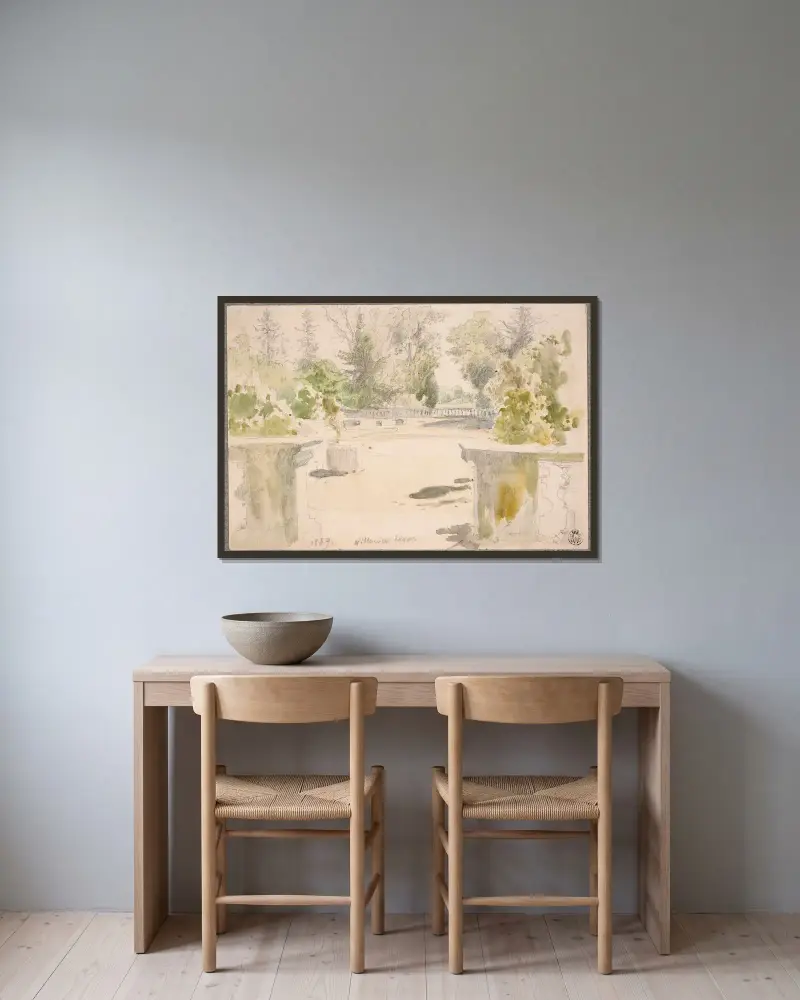 Terrasse in Wilanów von Wojciech Gerson gerahmt an einer Wand