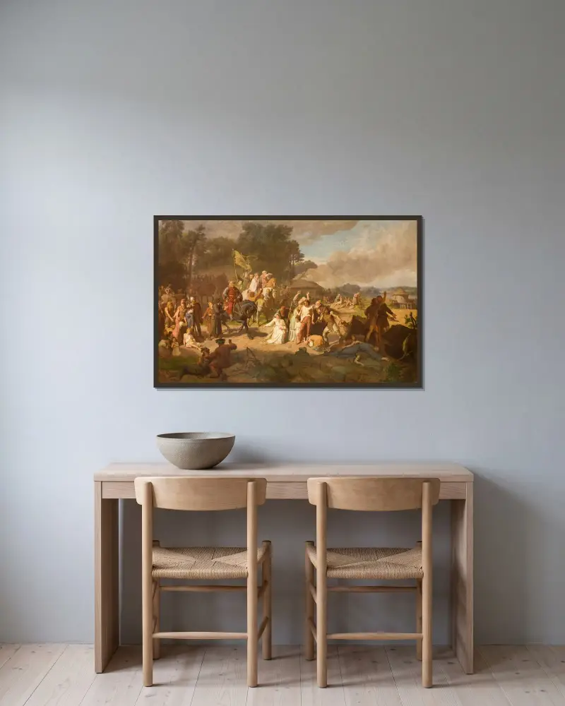 Die bedauernswerte apostolische Mission von Wojciech Gerson gerahmt an einer Wand