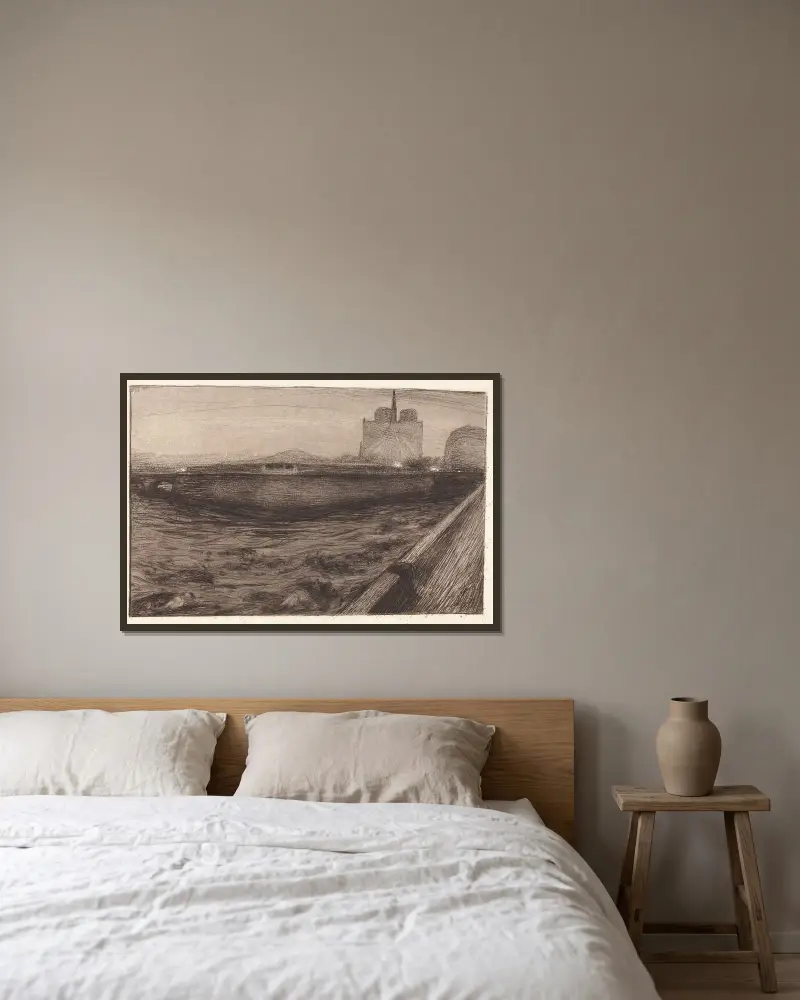 Leichenschauhaus – Paris von Wojciech Weiss gerahmt an einer Wand